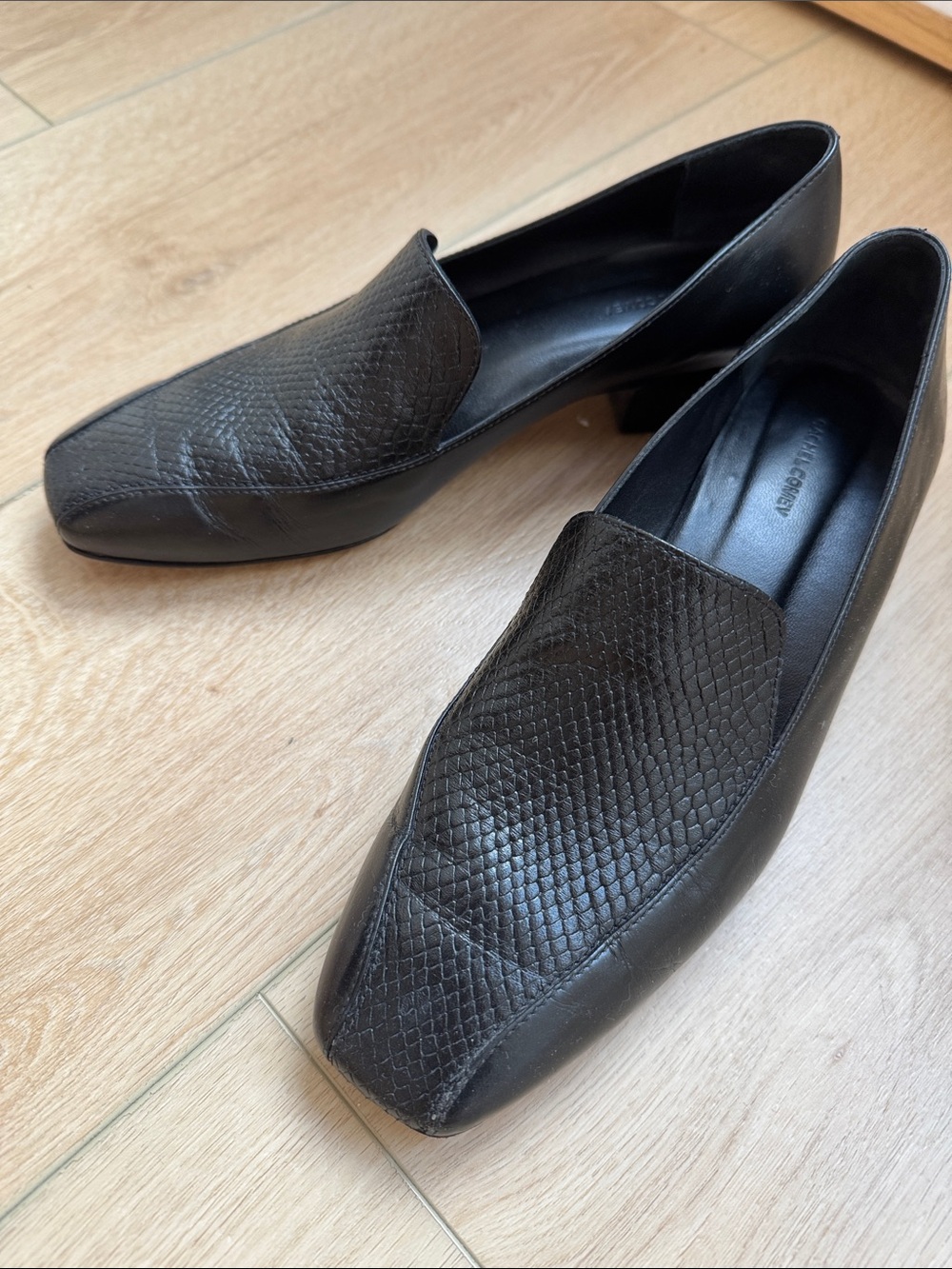 Rachel Comey black leather cheater loafer 39